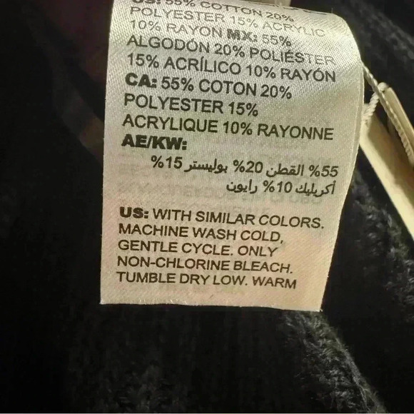 NEW Chicos Women’s L/XL Fringe Capelet Ruana Shawl Heavy Cotton Blend NWT - Picture 10 of 12